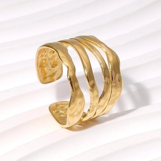 BAGUE - Ondulations d'or